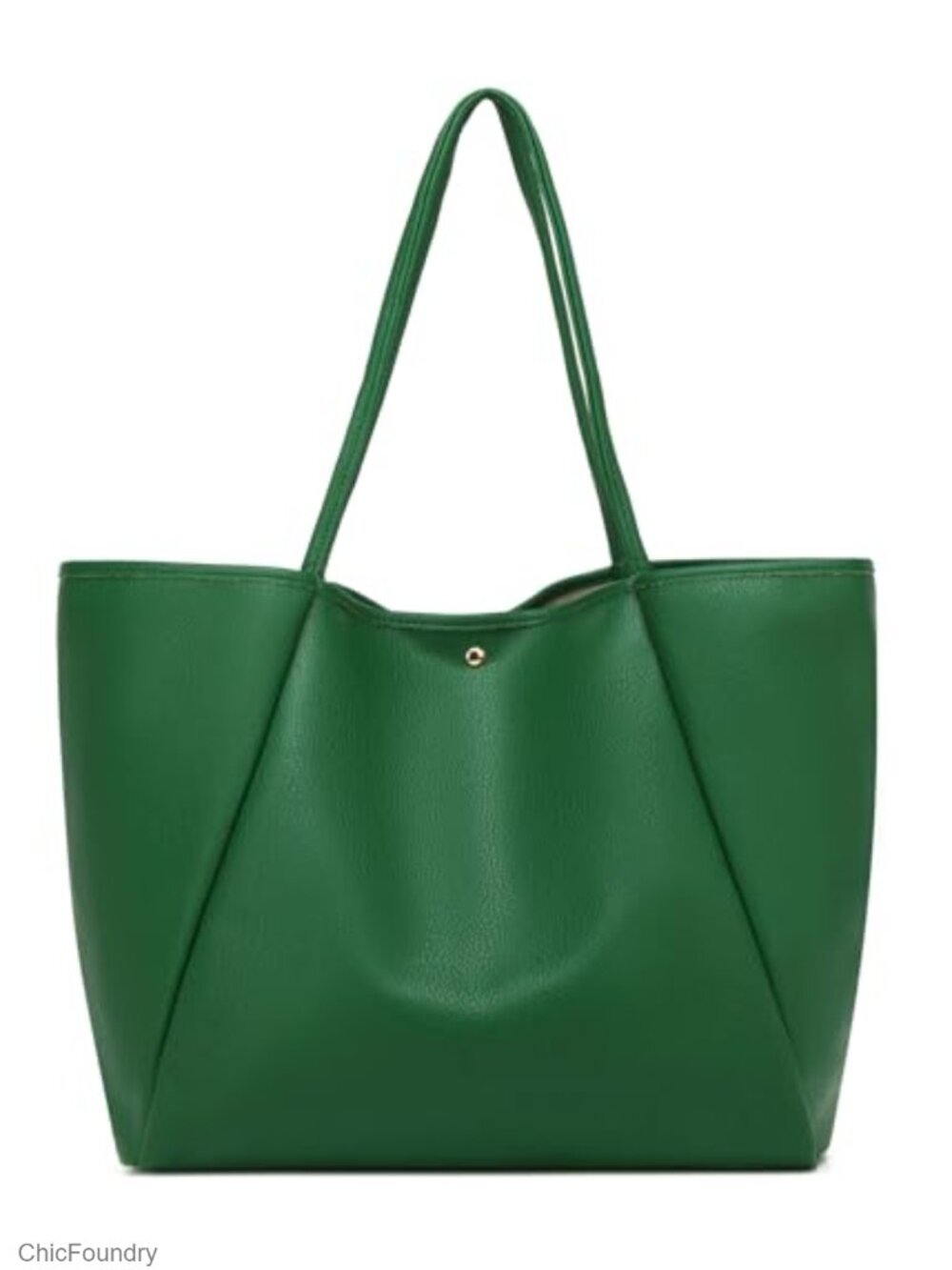 Large Leather Tote Bag for Women - Big Work Bag, Spacious Minimalist Handbag,